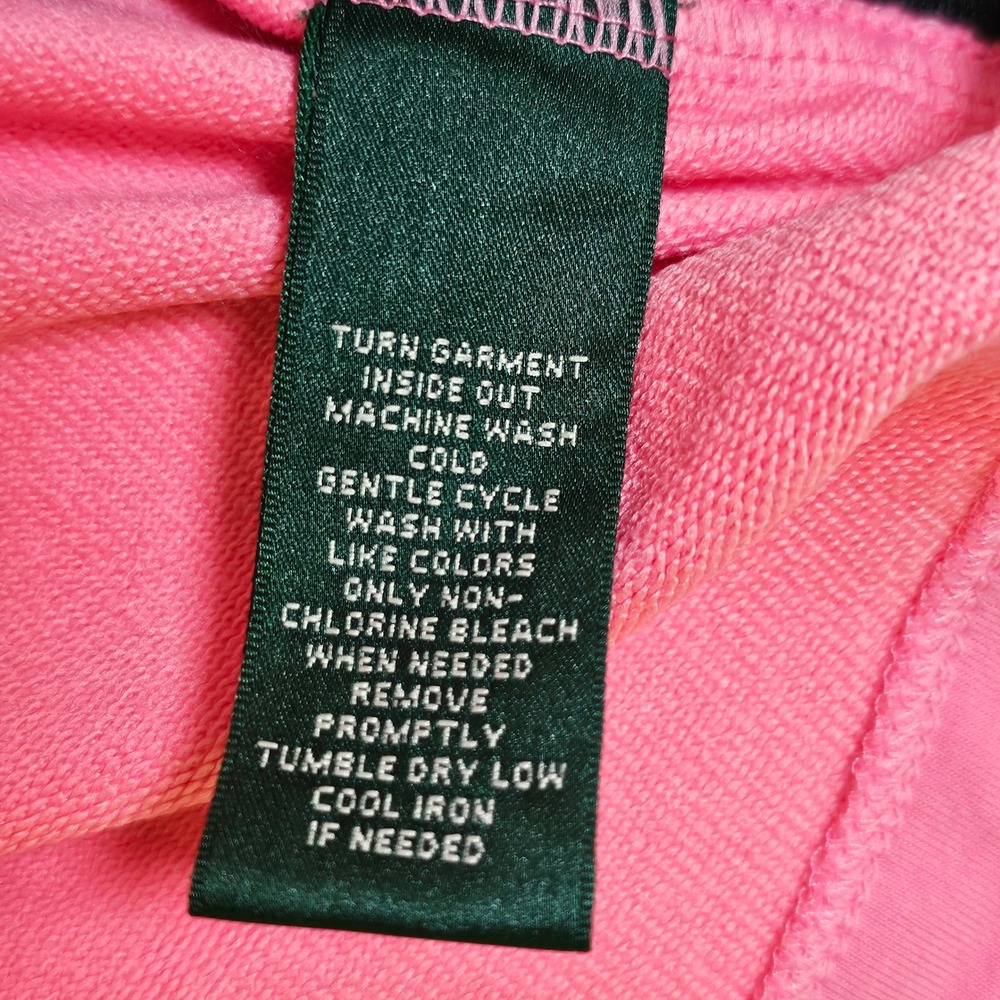 Lauren Active Ralph Lauren Pink Black Colorblock Full Zip Track Jacket Petite PS - Picture 8 of 11